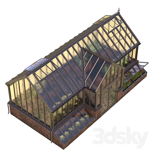 English greenhouse TOTLAND 4 3DS Max Model - thumbnail 4