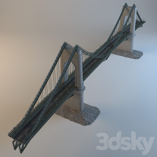 Europe Bridge 3DS Max Model - thumbnail 2