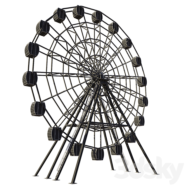 Ferris wheel 3DS Max Model - thumbnail 3