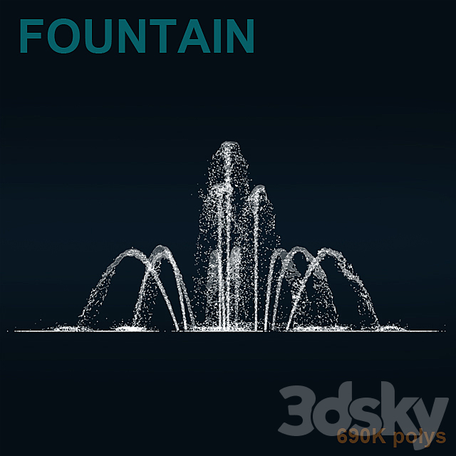 Fountain 3DS Max Model - thumbnail 2