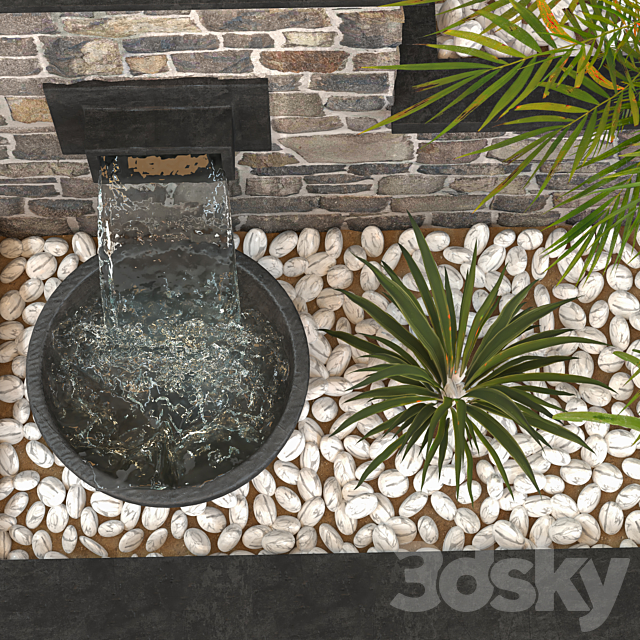 fountain vol 02 3DS Max Model - thumbnail 3