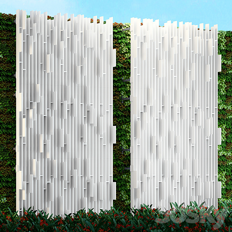 Front panels and fence 3DS Max - thumbnail 2