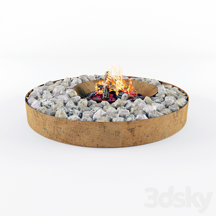 Garden hearth 3DS Max - thumbnail 1