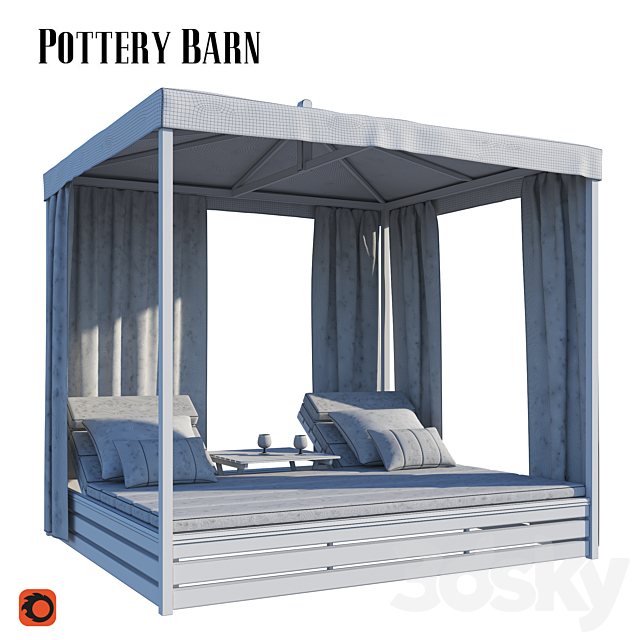 Garden Pottery Barn 3DS Max Model - thumbnail 2