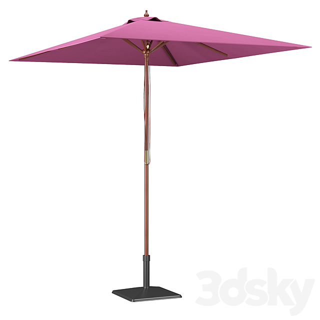 Garden Rectangular Parasol 3DS Max Model - thumbnail 3