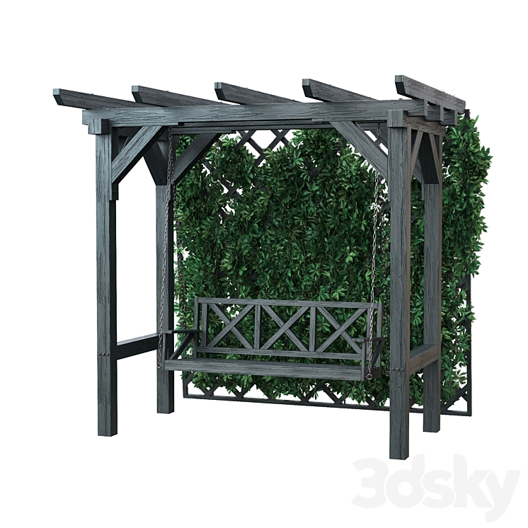 Garden swing 3DS Max Model - thumbnail 1