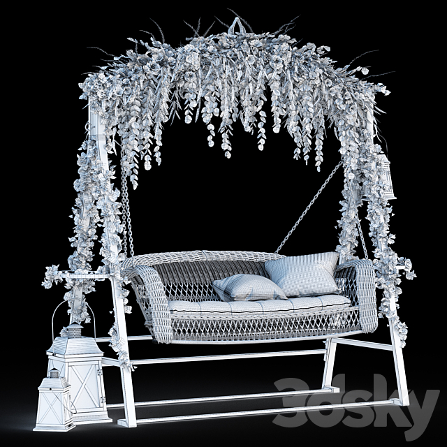 Garden swing 3DS Max Model - thumbnail 3