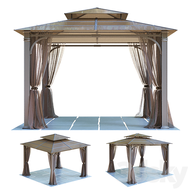 Gazebo 3DS Max Model - thumbnail 2