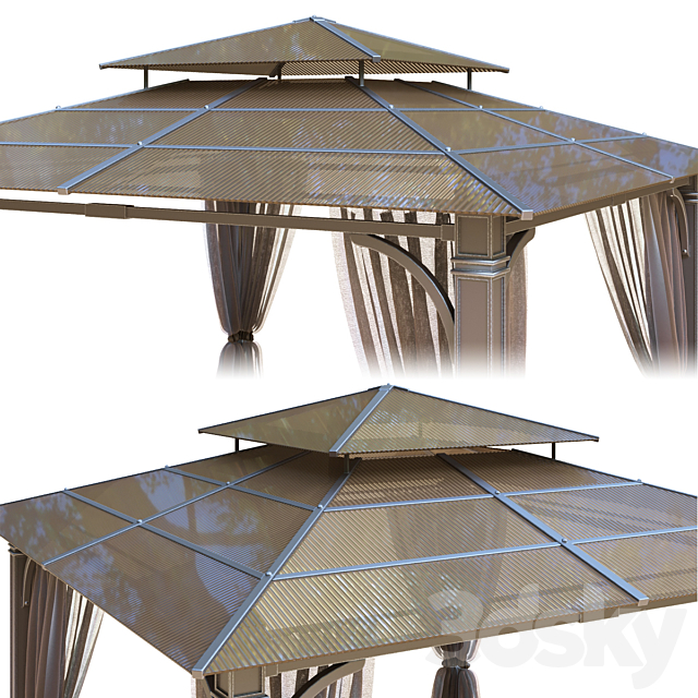 Gazebo 3DS Max Model - thumbnail 3