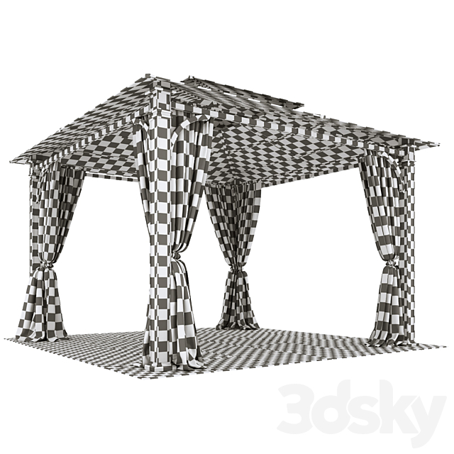 Gazebo 3DS Max Model - thumbnail 5