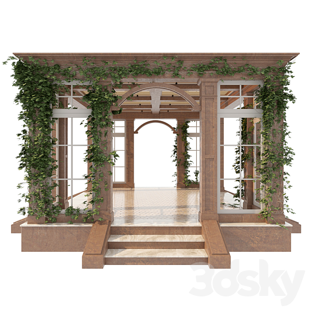 Gazebo 3DS Max Model - thumbnail 2