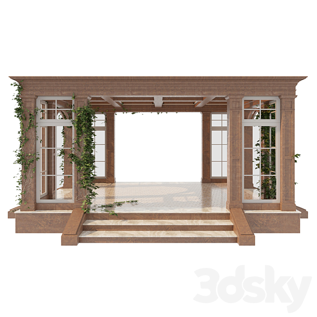 Gazebo 3DS Max Model - thumbnail 3