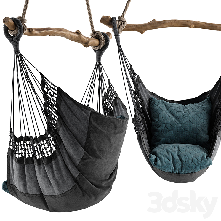 Hammock chair 3DS Max - thumbnail 2