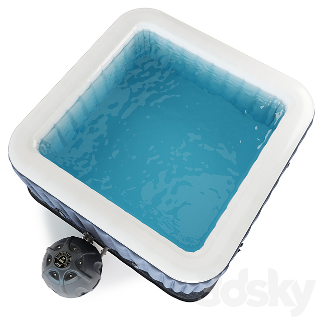 Inflatable pool Lay Z Spa square 3DS Max Model - thumbnail 3