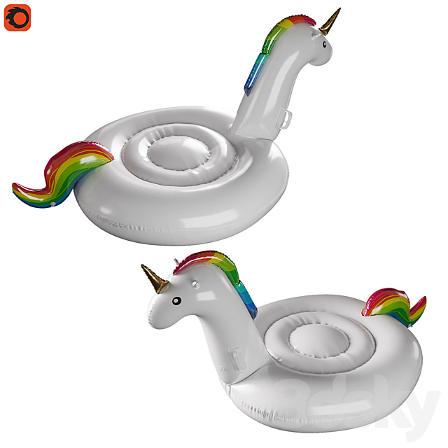 Inflatable unicorn circle 3DS Max Model - thumbnail 3