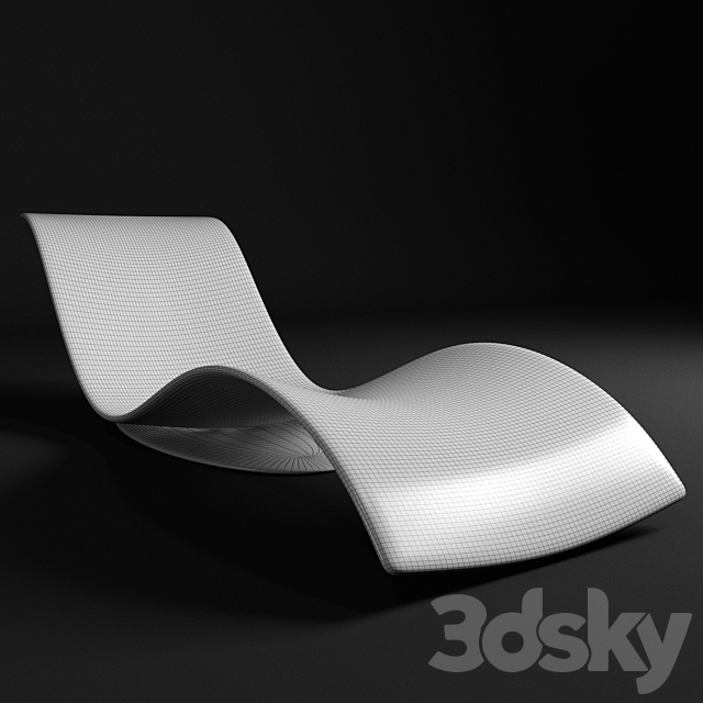 Italian chaise longue Desiree Eli Fly 3DS Max Model - thumbnail 3