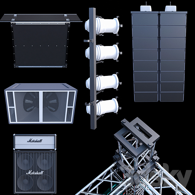 JC Mini Concert Stage 3DS Max Model - thumbnail 2