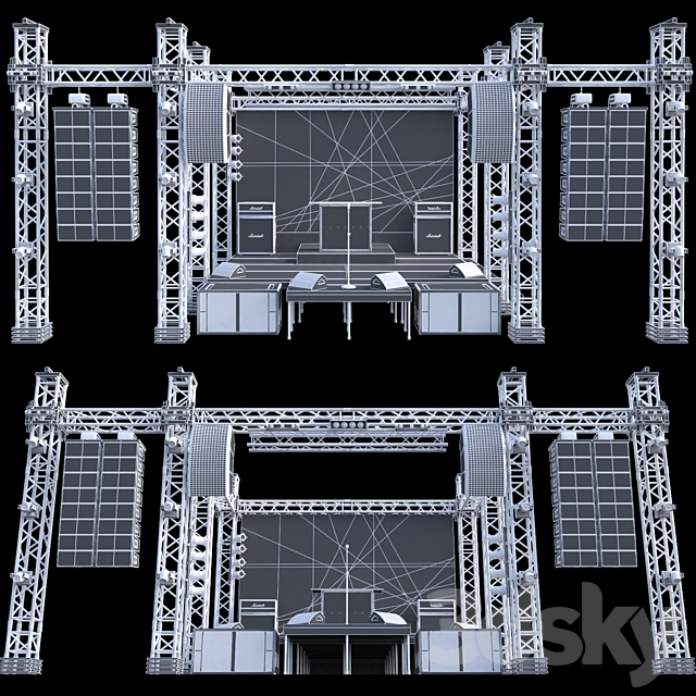 JC Mini Concert Stage 3DS Max Model - thumbnail 3