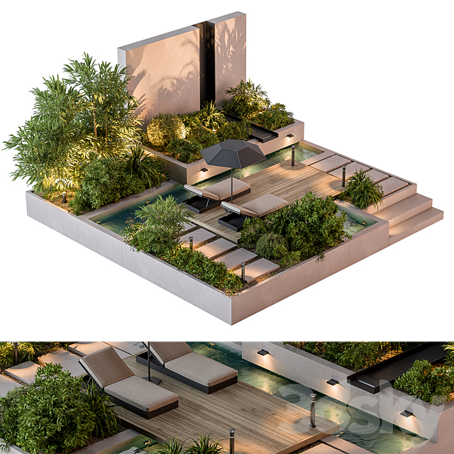 Landscape Furniture Backyard 70 3DS Max Model - thumbnail 2