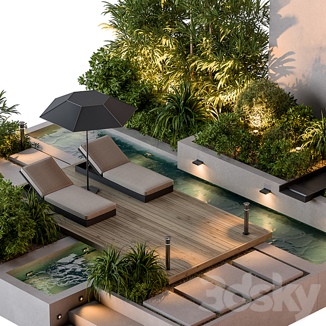 Landscape Furniture Backyard 70 3DS Max Model - thumbnail 3