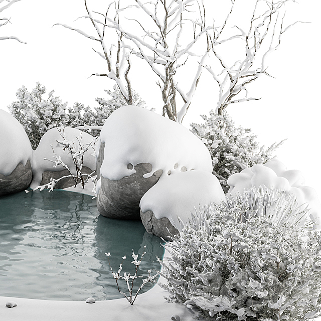 Landscape Furniture Snowy Lake – Set 48-C 3DS Max Model - thumbnail 4