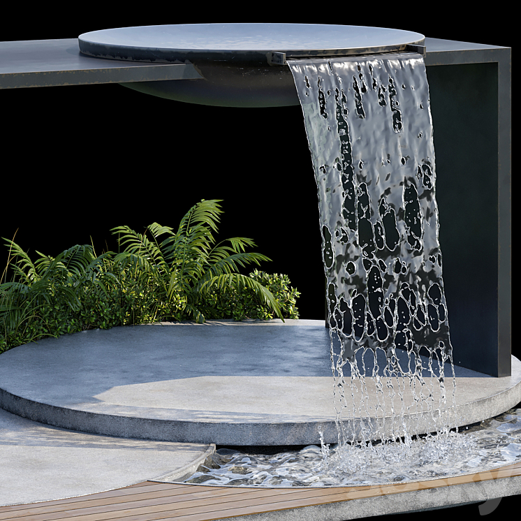 Landscape Furniture with Fountain – Architect Element 09 3DS Max - thumbnail 2