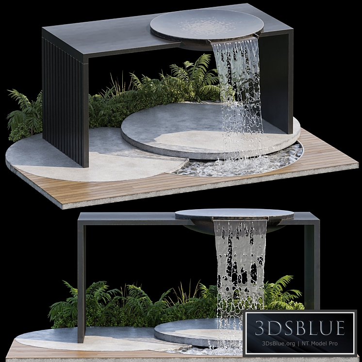 Landscape Furniture with Fountain – Architect Element 09 3DS Max - thumbnail 3