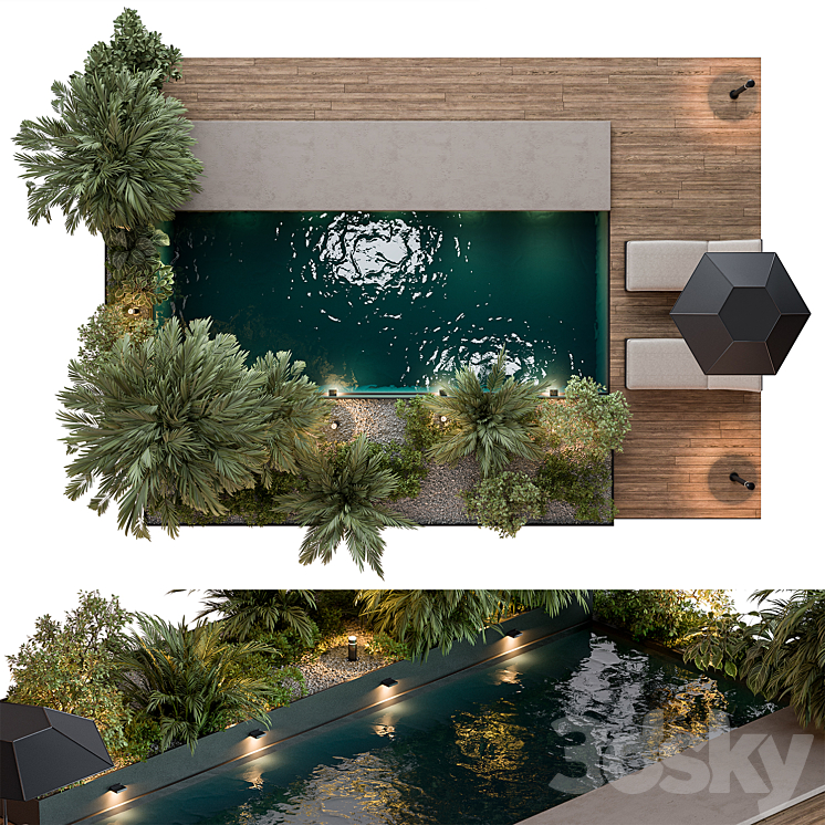 Landscape Furniture with Pool 69 3DS Max - thumbnail 2