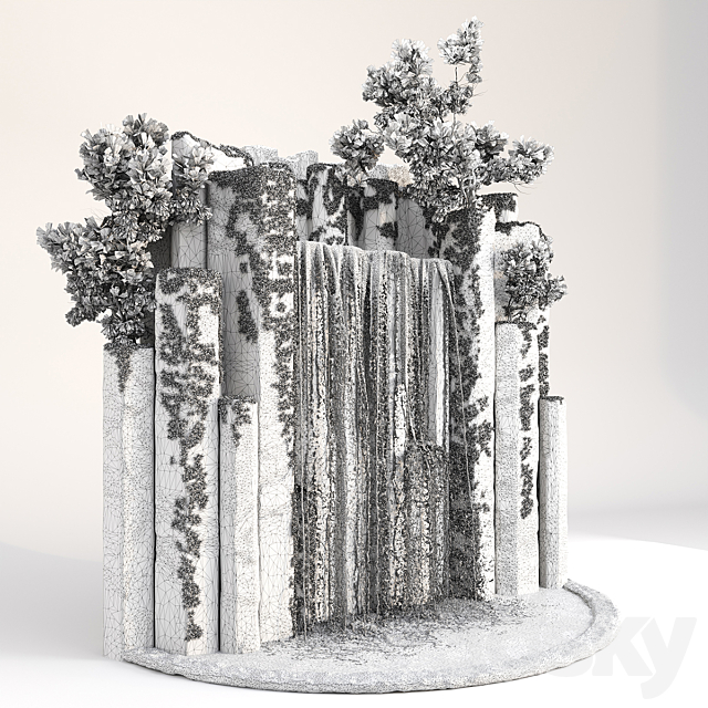 Large water fall 2 3DS Max Model - thumbnail 6