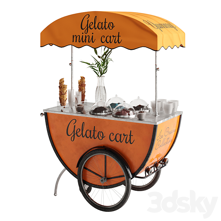 Mini Gelato cart 2 3DS Max - thumbnail 1