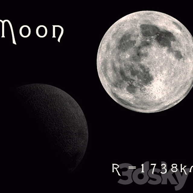 MOON 3DS Max Model - thumbnail 3