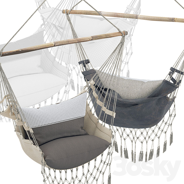 Outboard hammock 3DS Max Model - thumbnail 2