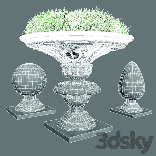 outdoor decoretion set 3DS Max Model - thumbnail 2