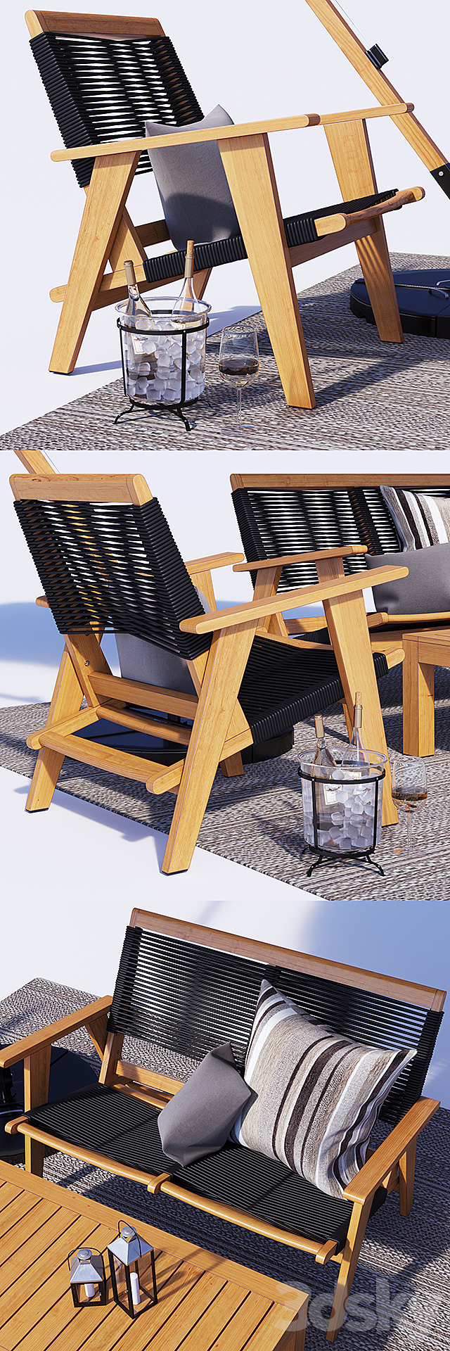 Outdoor furniture Palmer Rope 2 3DS Max Model - thumbnail 2