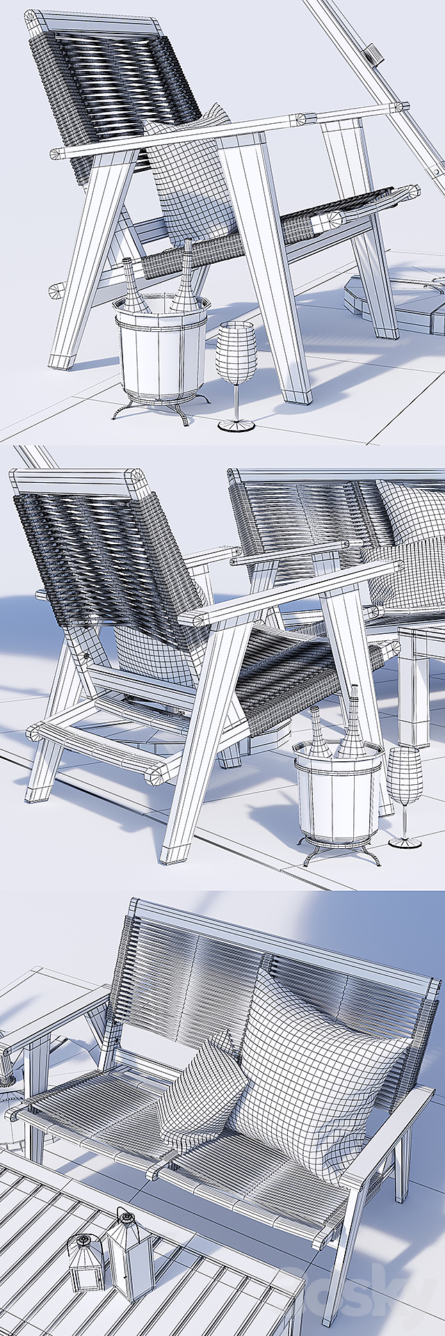 Outdoor furniture Palmer Rope 2 3DS Max Model - thumbnail 3