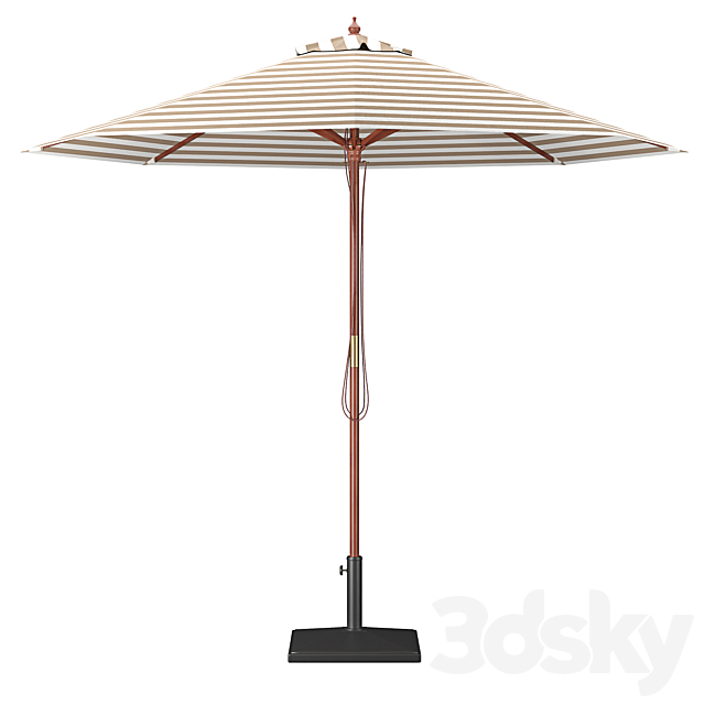 Parasol with Bases 2 3DS Max Model - thumbnail 3