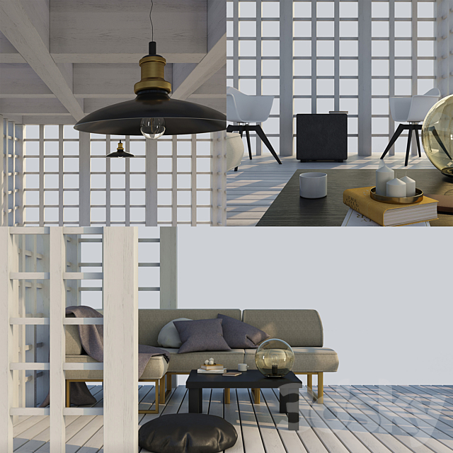 Pergola 3DS Max Model - thumbnail 2