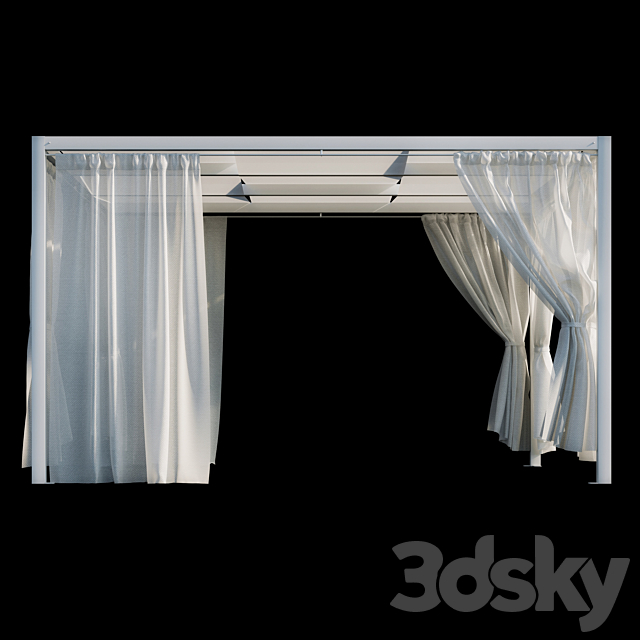 Pergola Giulio Barbieri Kube 3DS Max Model - thumbnail 3