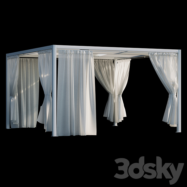 Pergola Giulio Barbieri Kube 3DS Max Model - thumbnail 4