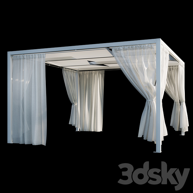 Pergola Giulio Barbieri Kube 3DS Max Model - thumbnail 5