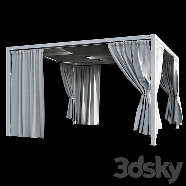 Pergola Giulio Barbieri Kube 3DS Max Model - thumbnail 7