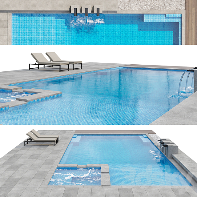 Pool 01 3DS Max Model - thumbnail 4