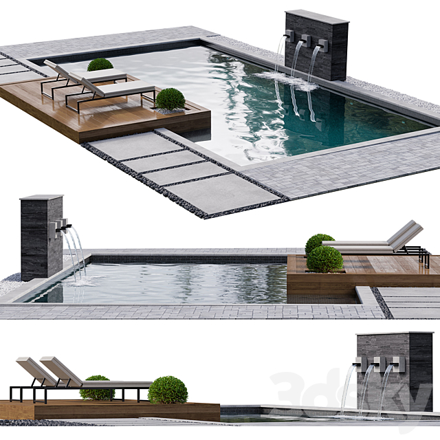 Pool 05 3DS Max Model - thumbnail 4