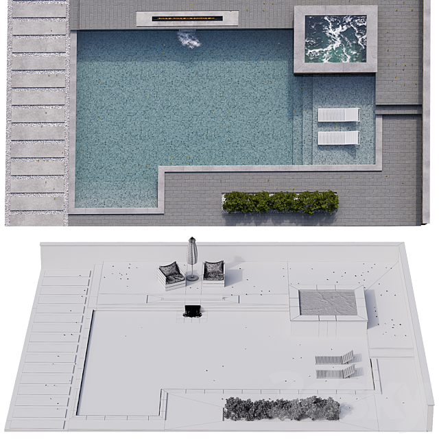 Pool 16 3DS Max Model - thumbnail 4