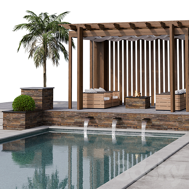 Pool 18 3DS Max Model - thumbnail 3