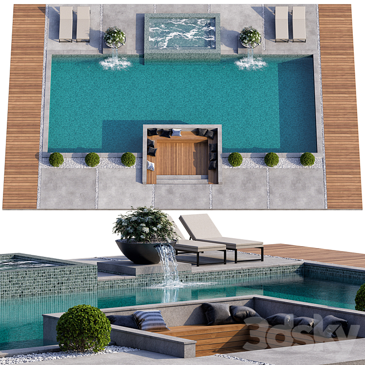 Pool 22 3DS Max - thumbnail 1