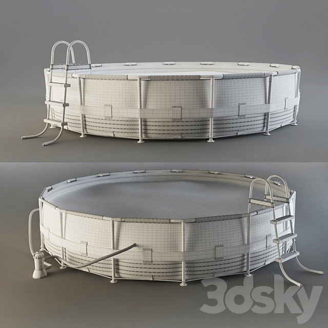 Pool frame Intex 54942 3DS Max Model - thumbnail 2