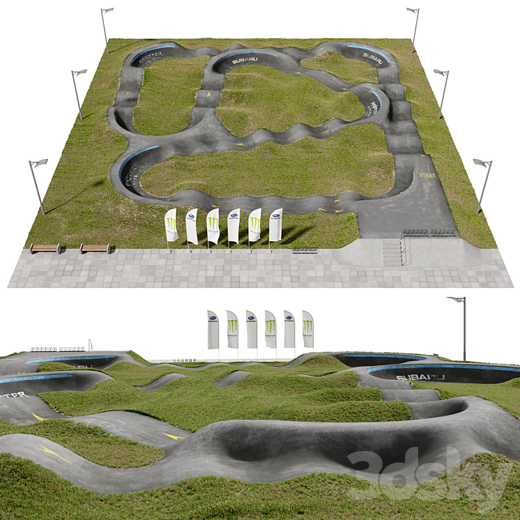 Pump track 3DS Max - thumbnail 1