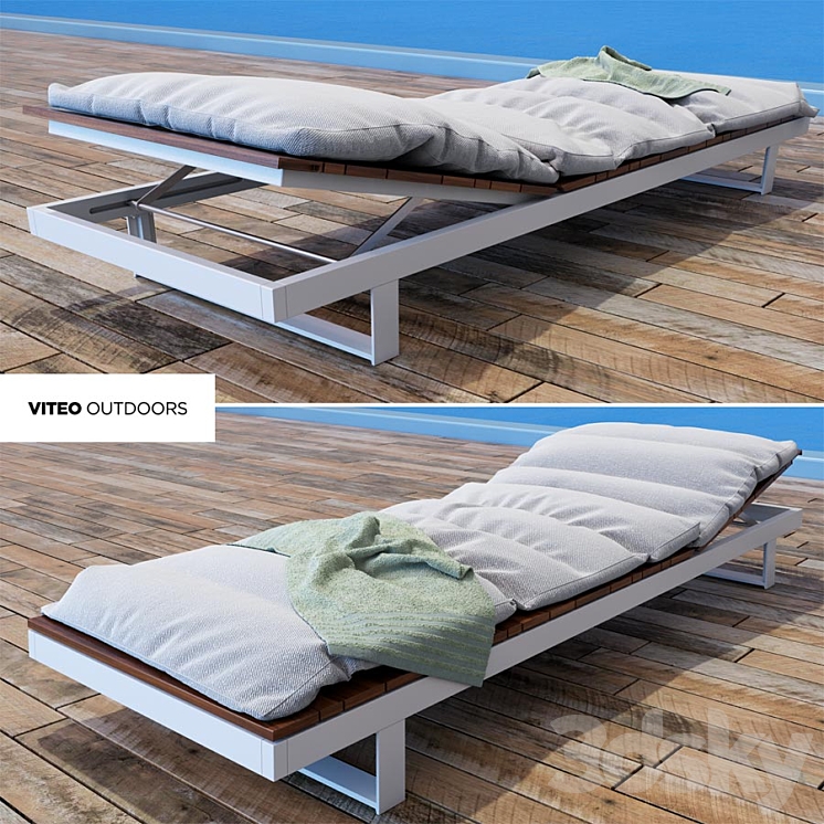 Pure Viteo Outdoor Chaise 3DS Max - thumbnail 1