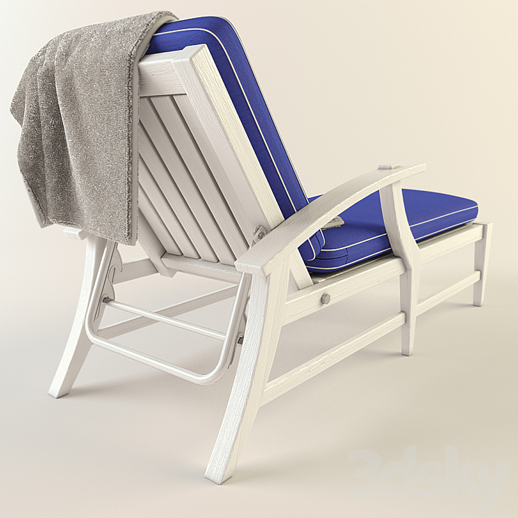 Restoration Hardware Cape Cod Chaise 3DS Max - thumbnail 1